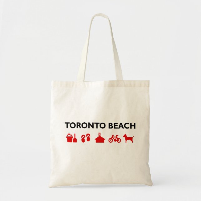 Toronto Beach Icons Light-Colour Tote Bag (Front)