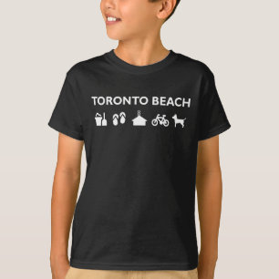 Toronto Beach Icons Monotone Dark T-Shirt