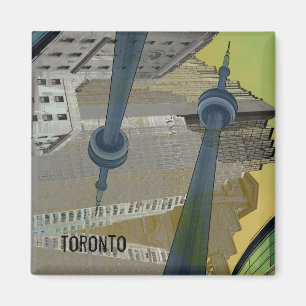 Toronto buildings with CN tower magnet