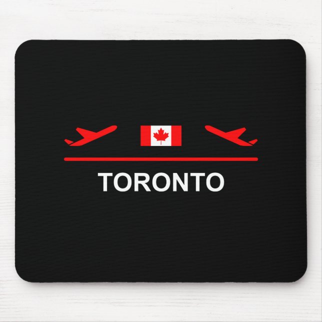 Toronto Canada Airport Plane Dark Colour Mouse Mat (Front)