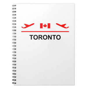 Toronto Canada Airport Plane Light-Color Notebook