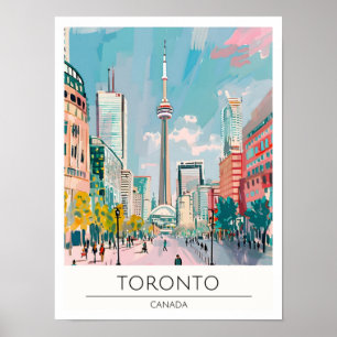 Toronto Canada Art Illustration Travel Poster