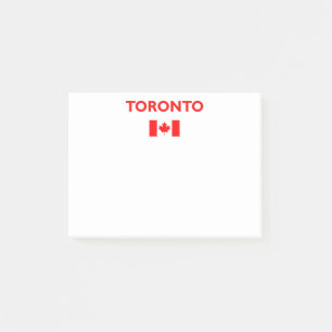 Toronto Canada Canadian Flag Dark Color Post-it Notes