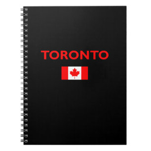 Toronto Canada Canadian Flag Dark Colour Notebook