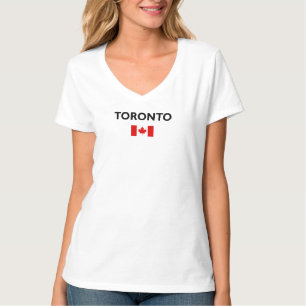 Toronto Canada Canadian Flag Light-Colour T-Shirt