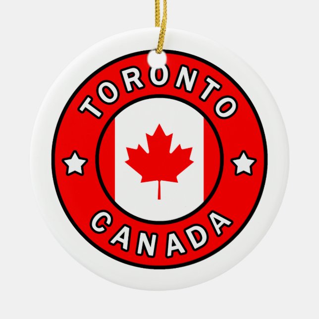Toronto Canada Ceramic Tree Decoration (Front)