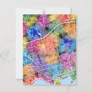 Toronto Canada City Map Postcard