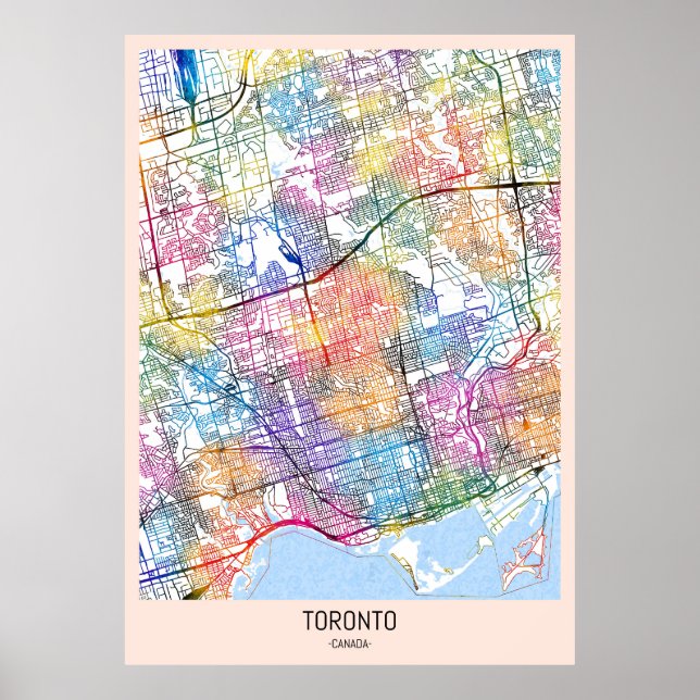 Toronto Canada City Map Poster (Front)