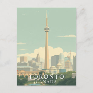 Toronto, Canada City Retro Art Postcard