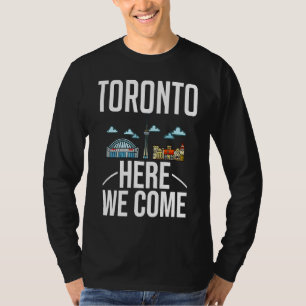 Toronto Canada City Trip Skyline Map Travel T-Shirt