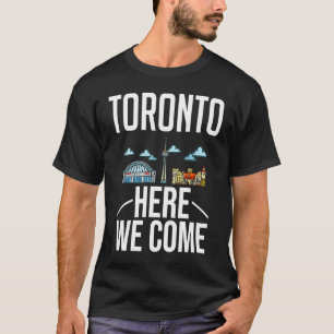 Toronto Canada City Trip Skyline Map Travel T-Shirt