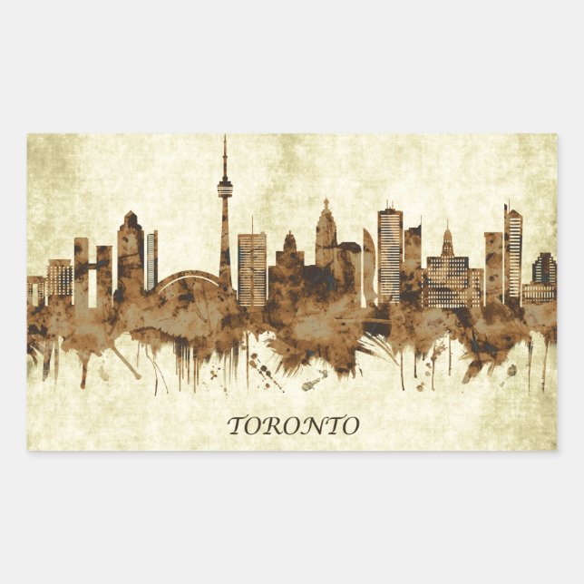Toronto Canada Cityscape Rectangular Sticker (Front)