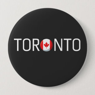Toronto Canada Flag  10 Cm Round Badge