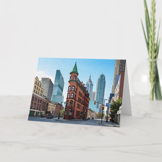 Toronto Canada Gooderham Building Watercolor Card (Front)