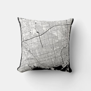 Toronto Canada Map Cushion