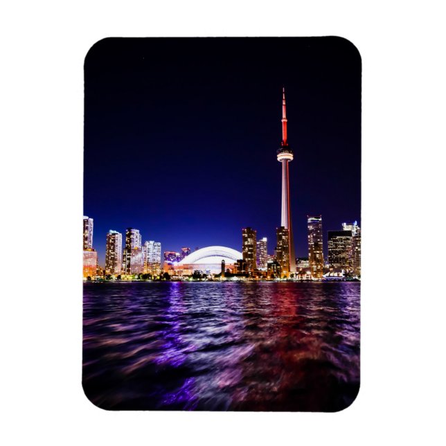 Toronto, Canada Night Skyline Magnet (Vertical)