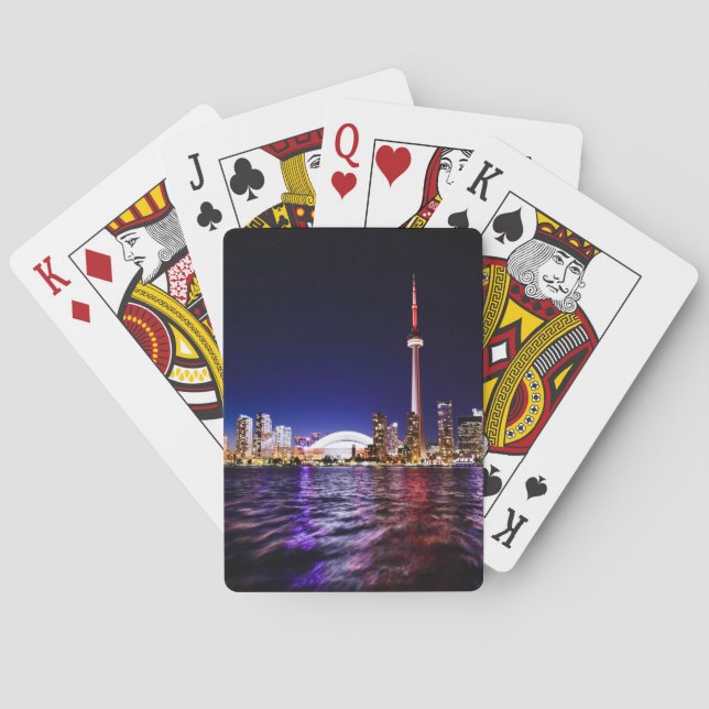 Toronto, Canada Night Skyline Playing Cards (Back)