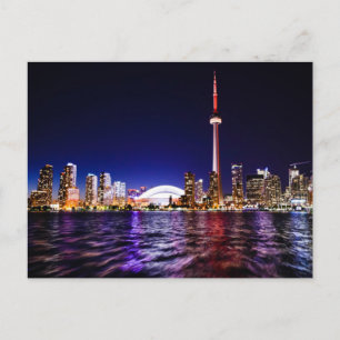 Toronto, Canada Night Skyline Postcard