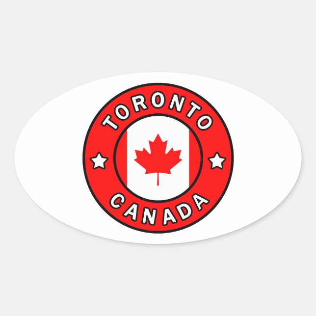 Toronto Canada Oval Sticker (Front)