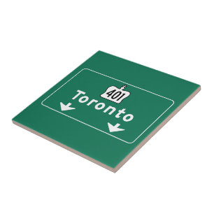 Toronto, Canada Road Sign Tile