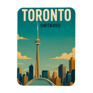 Toronto Canada Skyline CN Tower Travel Souvenir Magnet