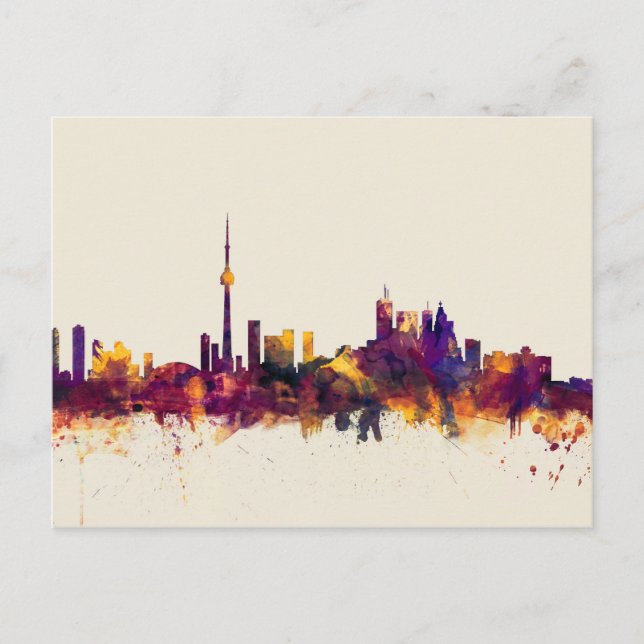 Toronto Canada Skyline Postcard (Front)