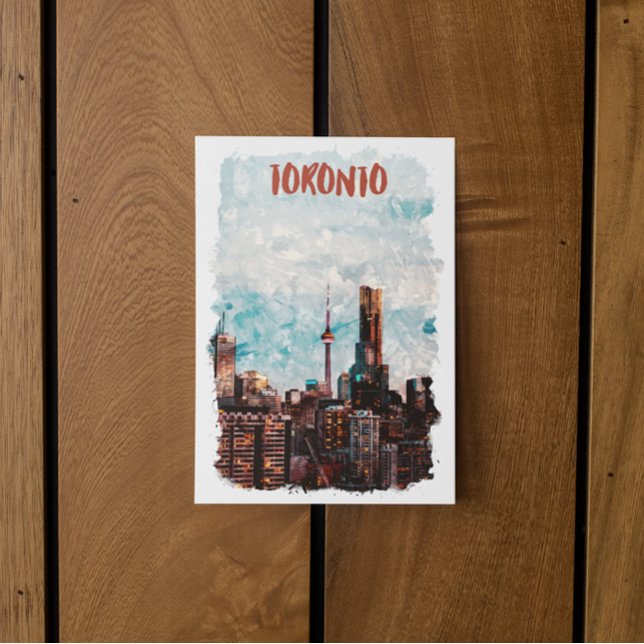 Toronto Canada Skyline Silhouette  Postcard (Toronto canada tower skyline postcard)