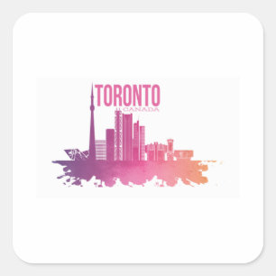 TORONTO CANADA SKYLINE SQUARE STICKER