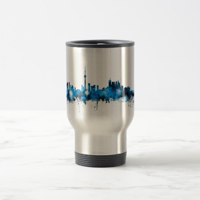 Toronto Canada Skyline Travel Mug (Center)