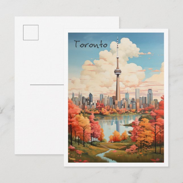 Toronto Canada Travel Aesthetic Postcard (Front/Back)