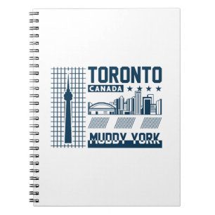 Toronto Canada Urban Skyline Graphic Design Notebook