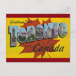 TORONTO CANADA - Vintage Travel Art Postcard