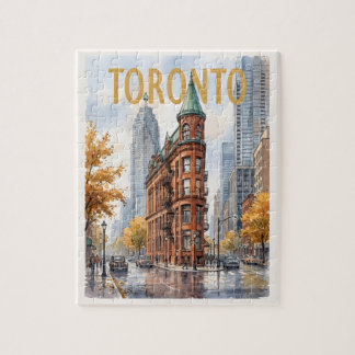 Toronto Canada Vintage Travel Jigsaw Puzzle
