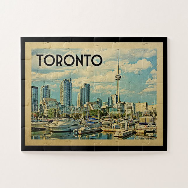 Toronto Canada Vintage Travel Jigsaw Puzzle (Horizontal)