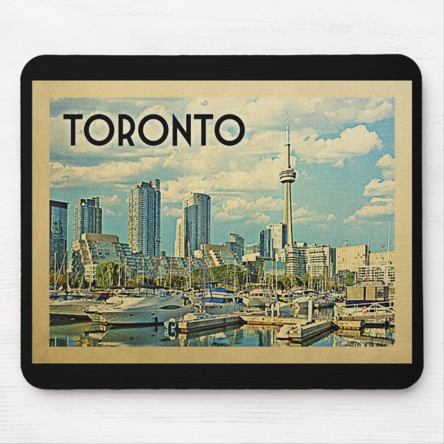 Toronto Canada Vintage Travel Mouse Mat (Front)