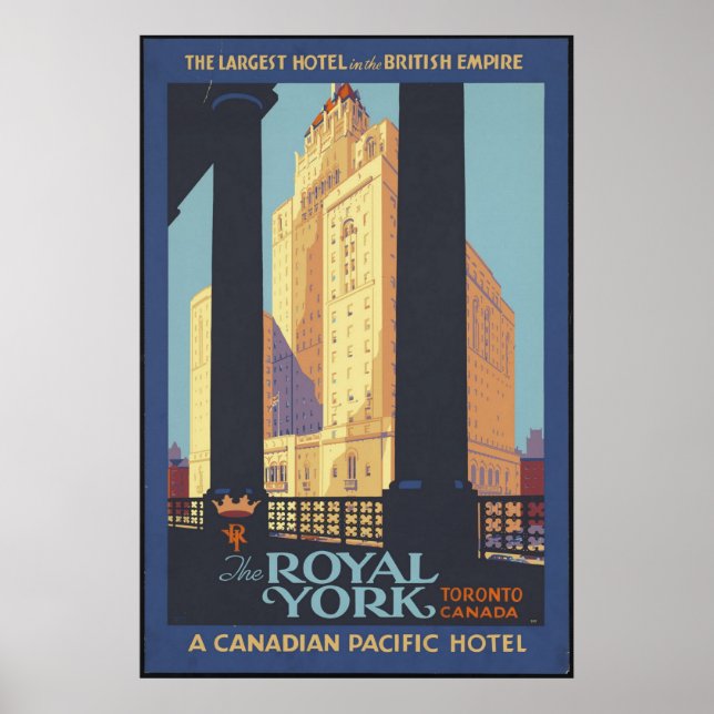 Toronto Canada Vintage Travel Poster Ad Retro (Front)