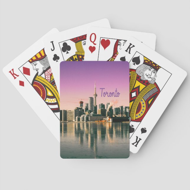 Toronto Capital of Ontario Canada City Skyline Playing Cards (Back)