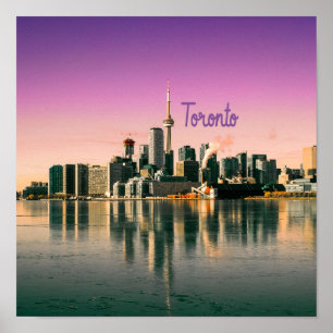 Toronto Capital of Ontario Canada City Skyline Poster