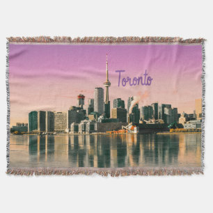 Toronto Capital of Ontario Canada City Skyline Throw Blanket