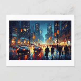 Toronto City at Night, Postcard