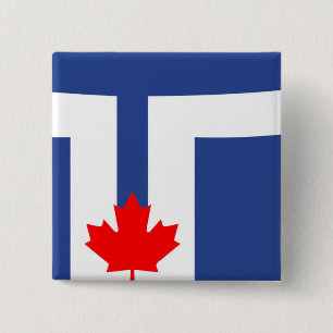 Toronto city flag canada symbol 15 cm square badge