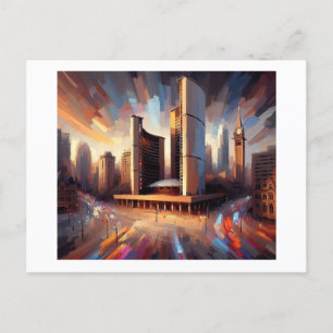 Toronto City Hall at Night,  Postcard