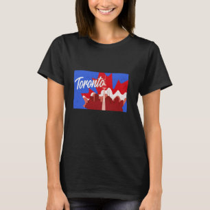 Toronto City Skyline Canada Travel Vintage Poster T-Shirt