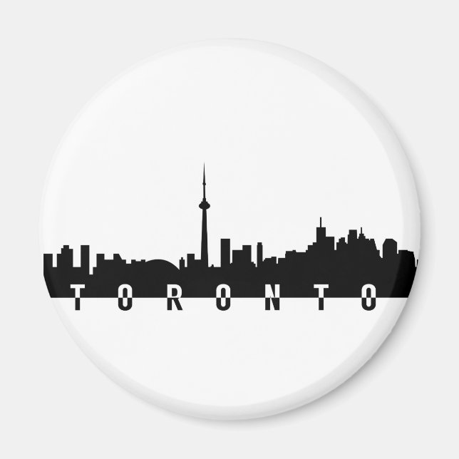 toronto cityscape canada city symbol black silhoue magnet (Front)