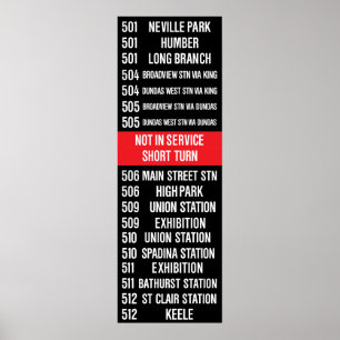 Toronto CLRV/ALRV Streetcar Rollsign Poster