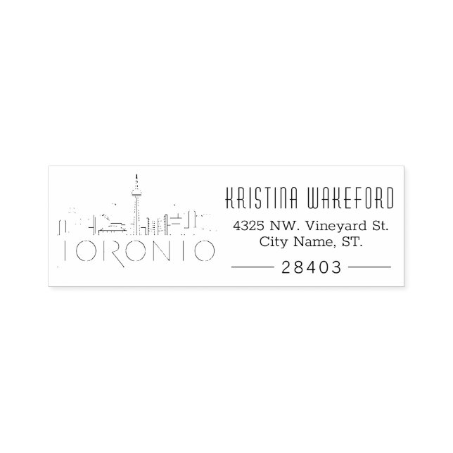 Toronto | Custom Address Self-inking Stamp (Design)