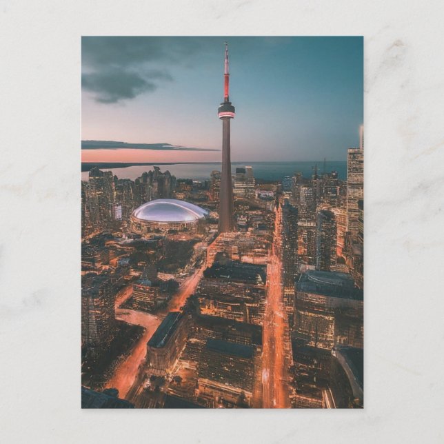 Toronto Downtown Cityscape, Toronto Downtown art Postcard (Front)