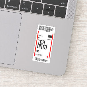 Toronto Flight Ticket Boarding Pass Travel Canada 