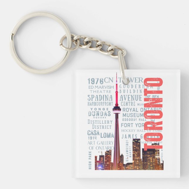 Toronto Iconic Landmarks Key Ring (Front)