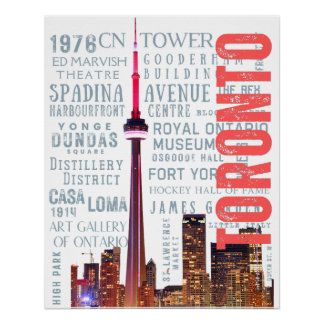 Toronto Iconic Landmarks Poster